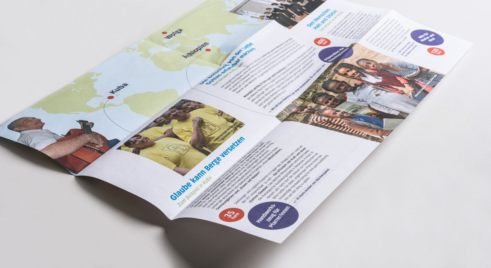 Faltblatt A3 als Beilage eines Spendenmailings